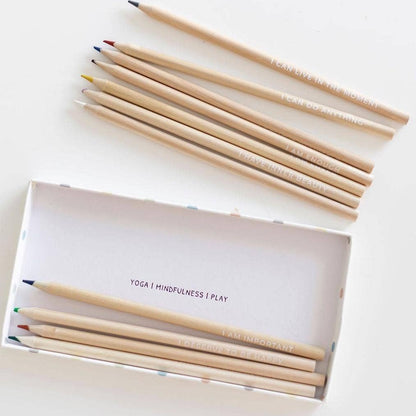 Kids Affirmation Colouring Pencils – Mindfulness Set