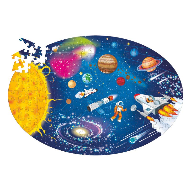 Sassi Travel, Learn and Explore - Book and 3D Puzzle Set - Space, 205 pcs