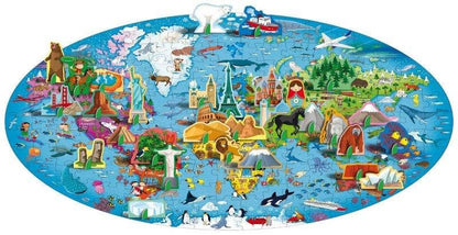 Sassi Travel, Learn and Explore - Book and 3D Puzzle Set - The Earth, 200 pcs