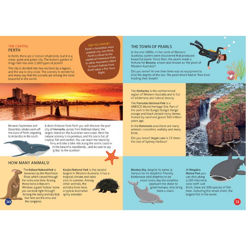 Sassi Travel, Learn and Explore - Puzzle and Book Set - Australia, 210 pcs