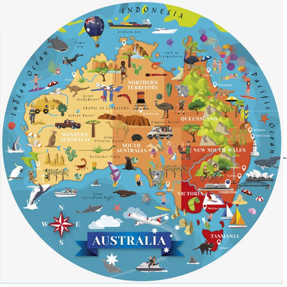 Sassi Travel, Learn and Explore - Puzzle and Book Set - Australia, 210 pcs