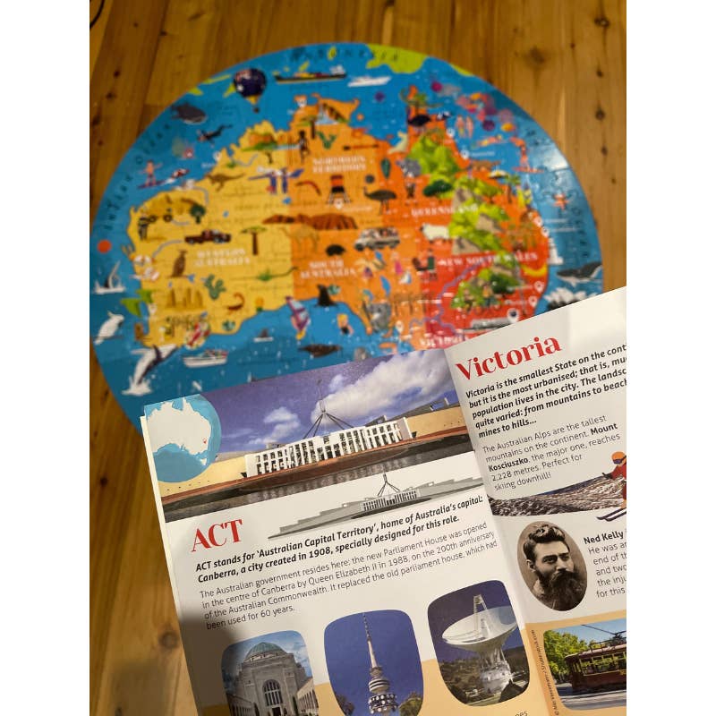 Sassi Travel, Learn and Explore - Puzzle and Book Set - Australia, 210 pcs