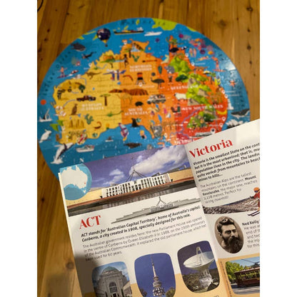 Sassi Travel, Learn and Explore - Puzzle and Book Set - Australia, 210 pcs